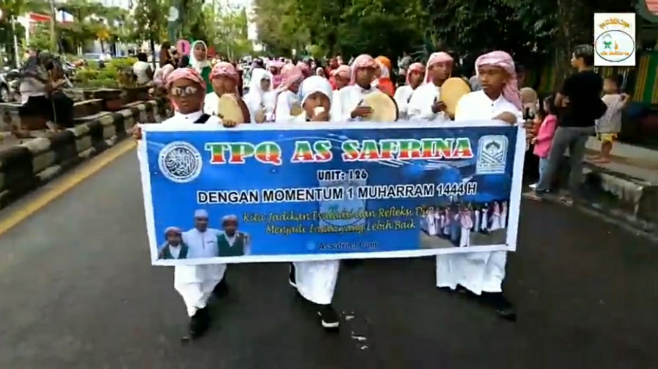 TPQ As Safrina Semarakkan Pawai Taaruf 1 Muharram 1444 H