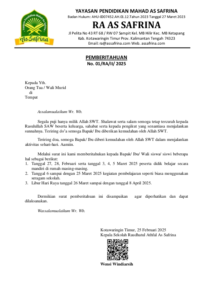 Libur Puasa dan Hari Raya Libur Puasa dan Hari Raya