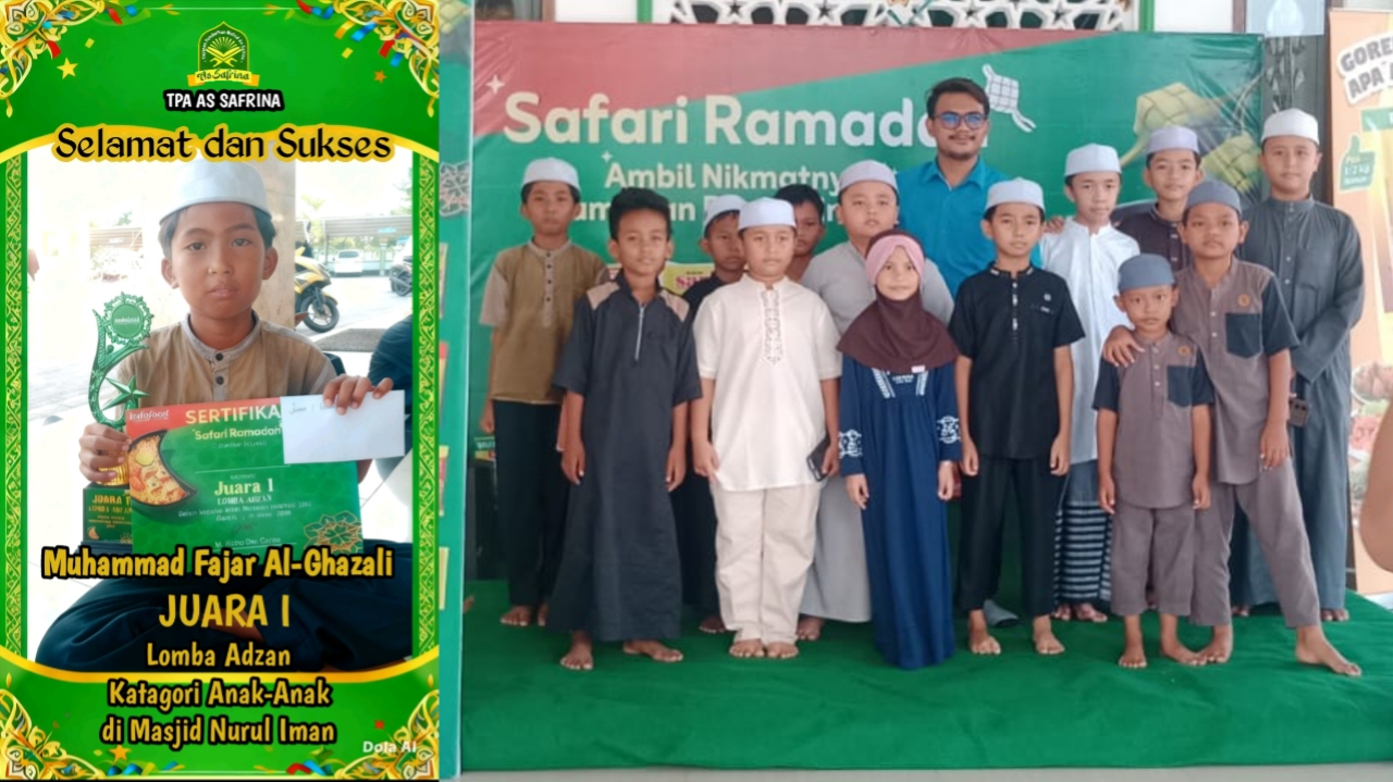 Muhammad Fajar Al-Ghazali Juara 1 Lomba Adzan Masjid Nurul Iman